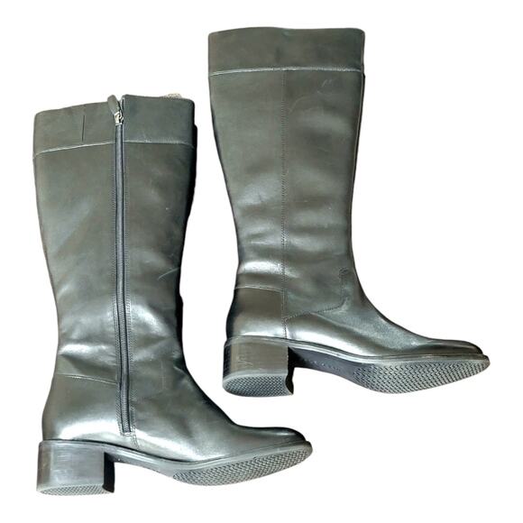 Cole Haan Cora Women’s Black Leather Full Zip Tall Riding Boots Size 9.5B - Picture 4 of 9